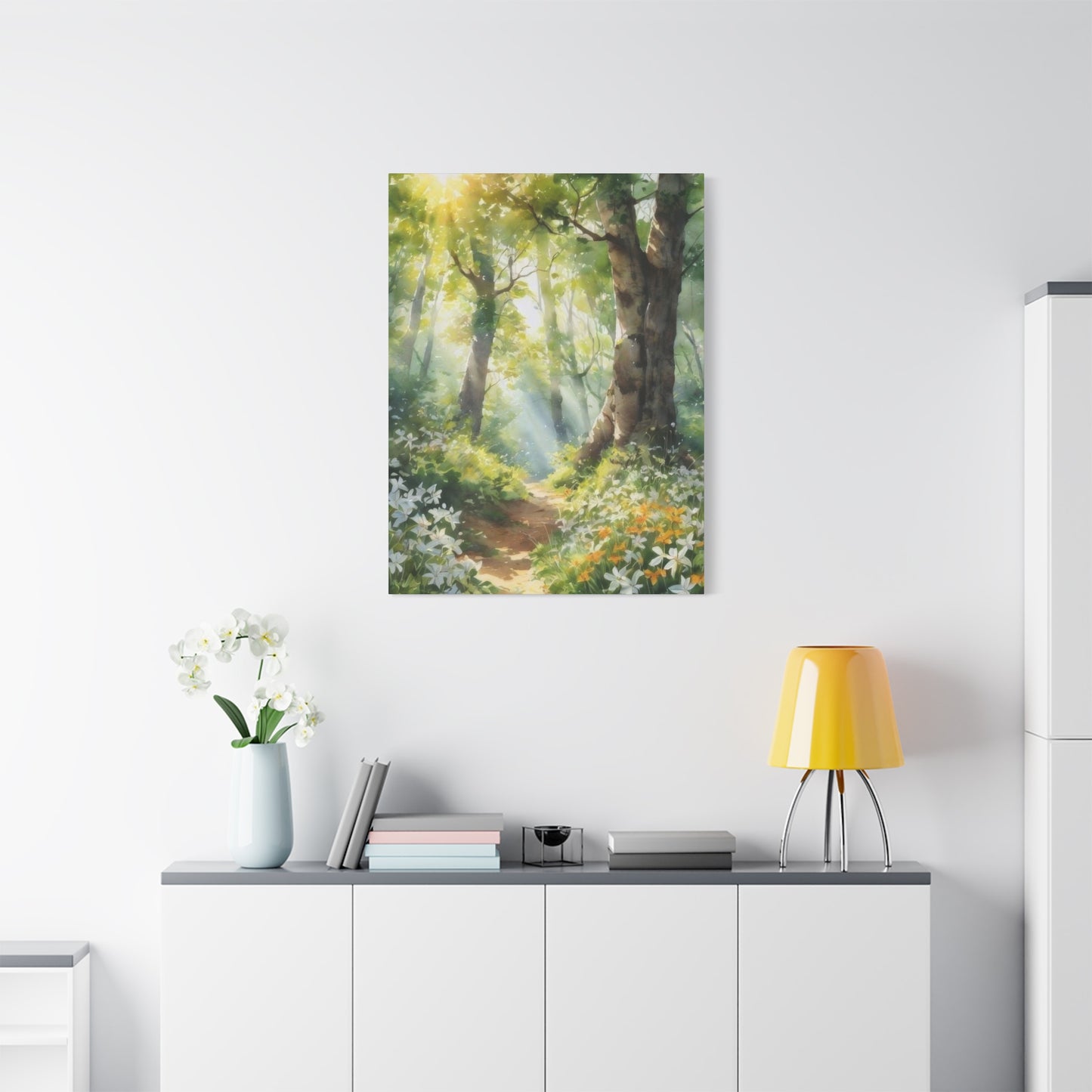 Forest Path Lit Wall Art & Canvas Prints