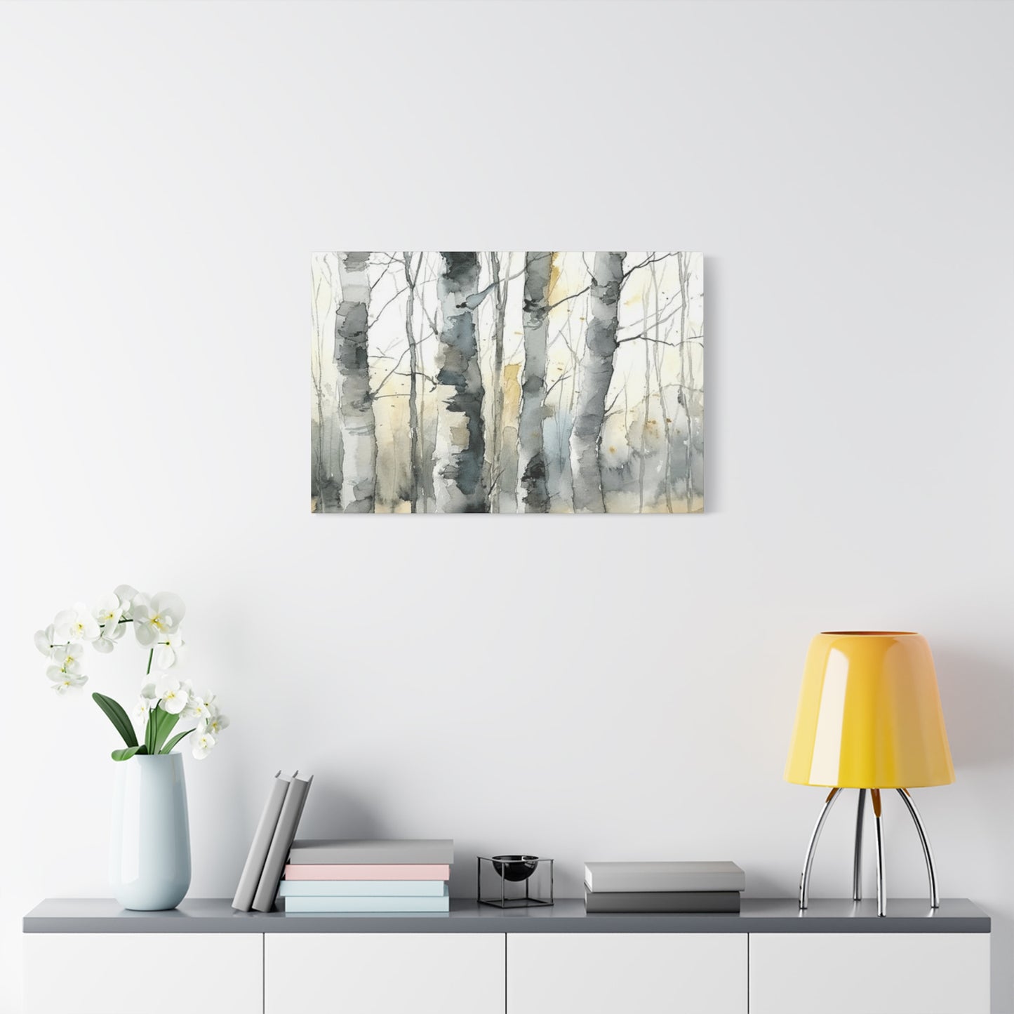 Birch Tree Water Painting Wall Art & Canvas Prints