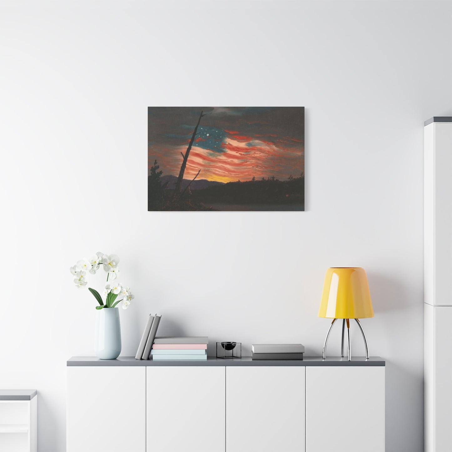 American Flag in Sky Wall Art & Canvas Prints
