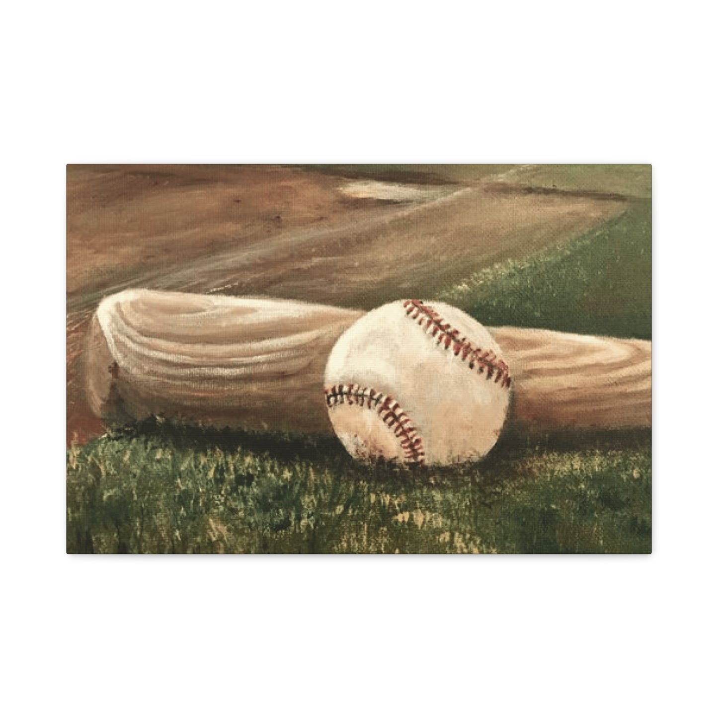 Baseball Bat and Ball Flag Wall Art & Canvas Prints