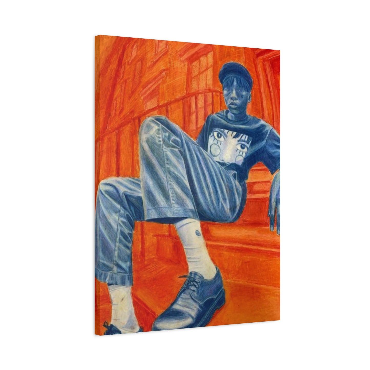 Men Abstract Painting Mixed Media Wall Art & Canvas Prints