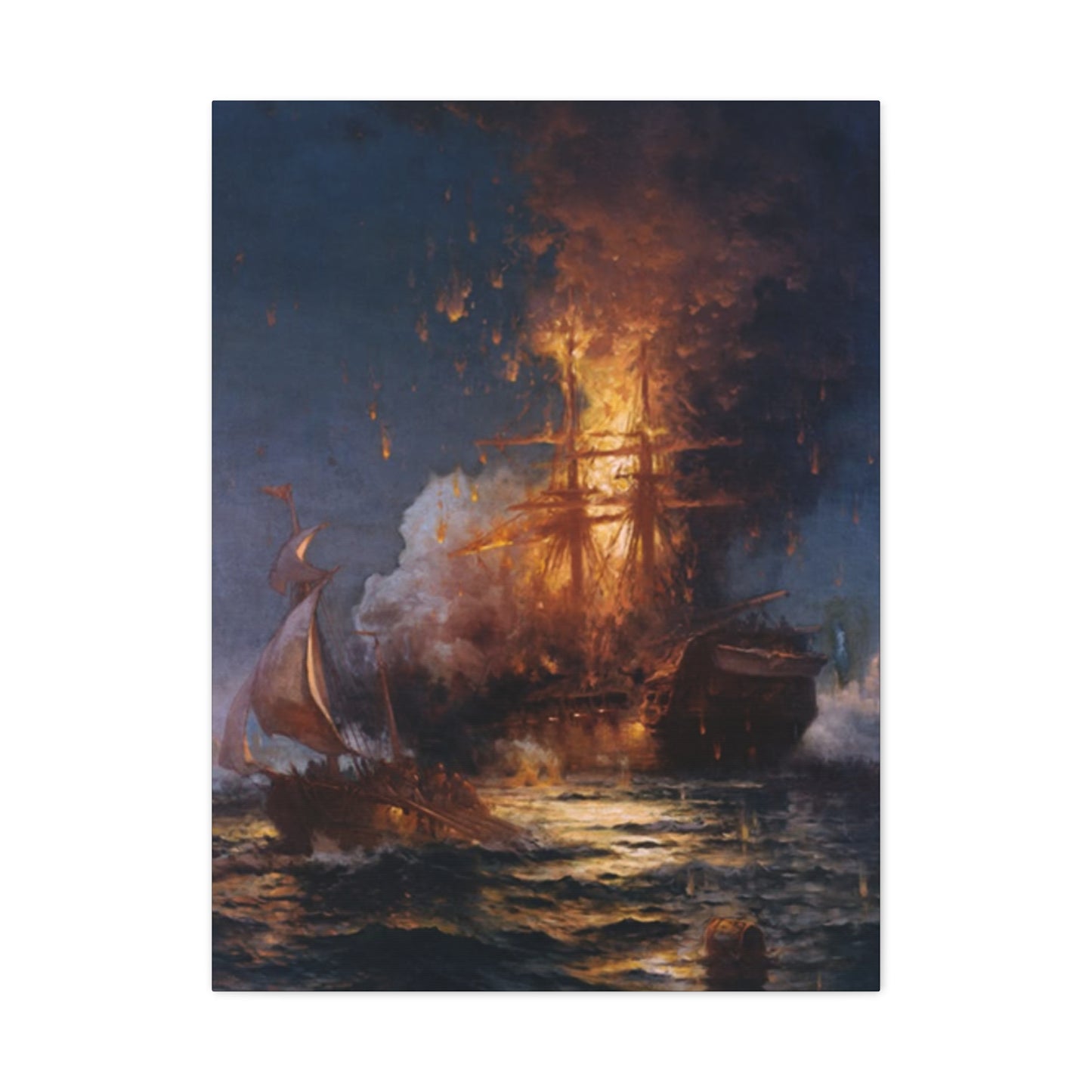 Burning Ship Wall Art & Canvas Prints