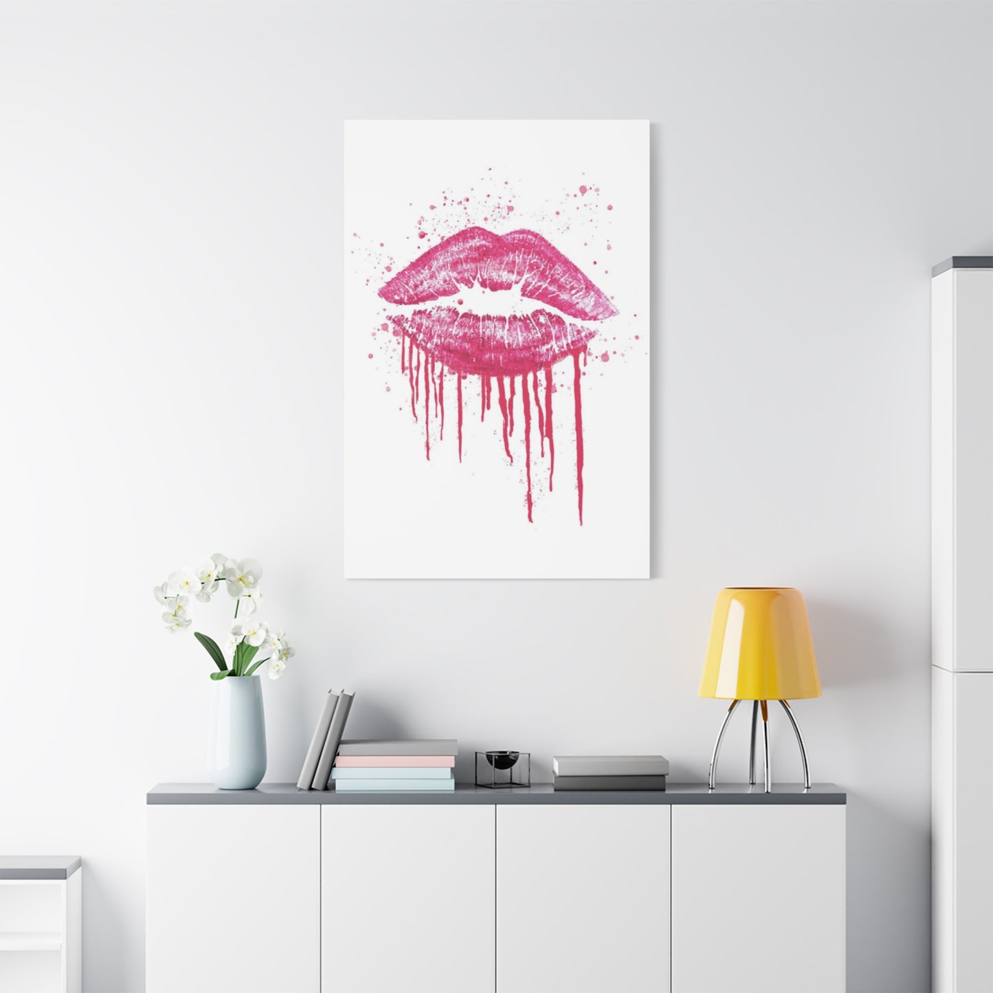 Pink Lips Wall Art & Canvas Prints