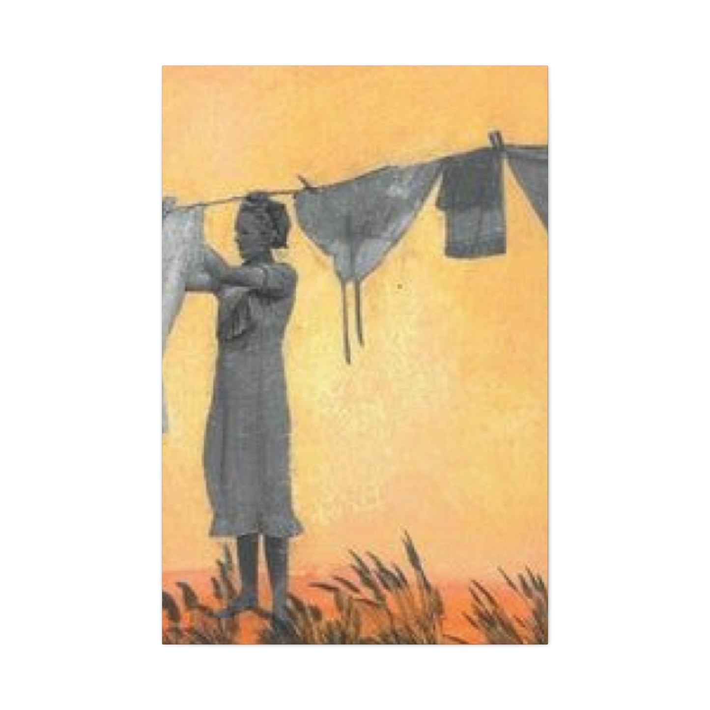 Women Drying Clothes Laundry Wall Art & Canvas Prints