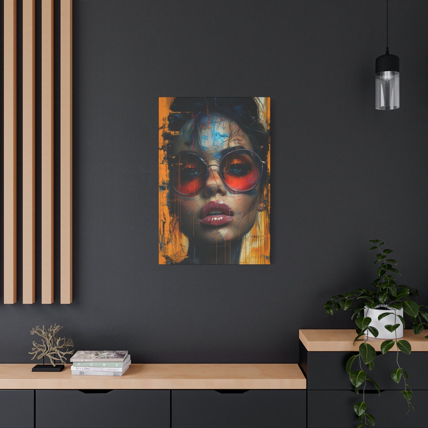 African Girl Abstract Mixed Media Wall Art & Canvas Prints