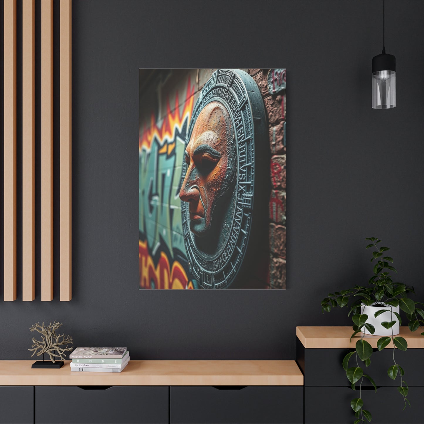 Polished Graffiti Illumination Wall Art & Canvas Print