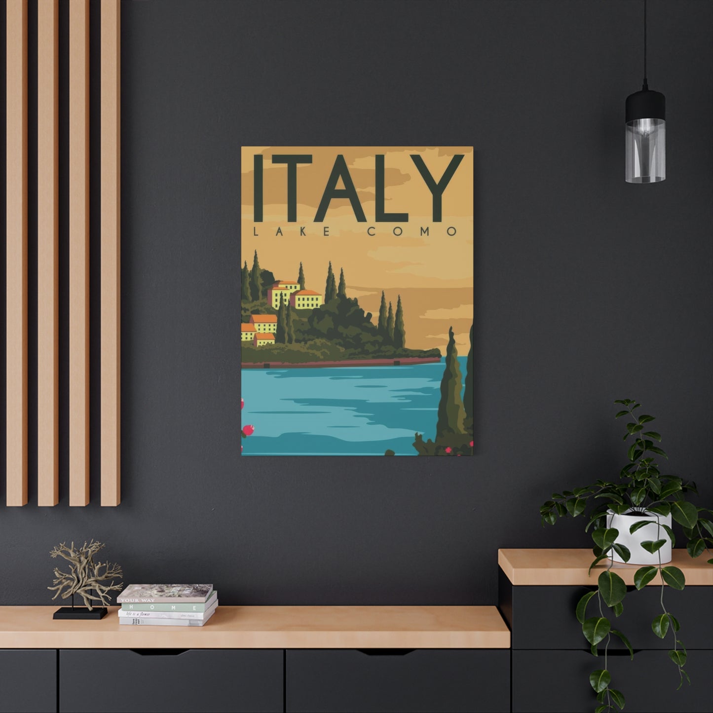 Lake Como Italy Yellow Wall Art & Canvas Prints