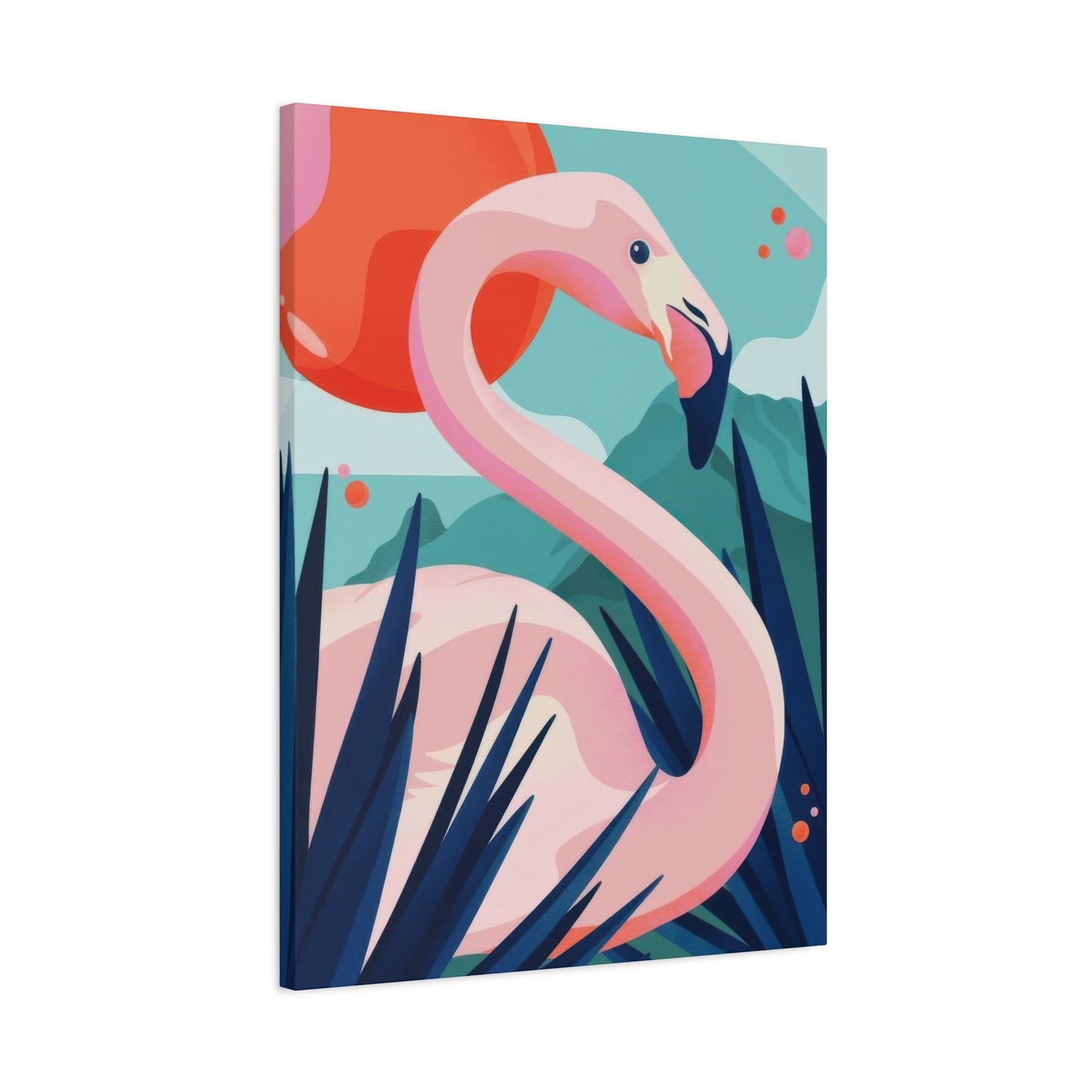 Flamingo Green Blue Wall Art & Canvas Prints