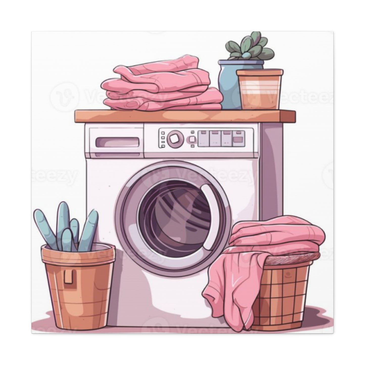 Colorful Laundry Poster For Laundry Room Wall Art & Canvas Prints