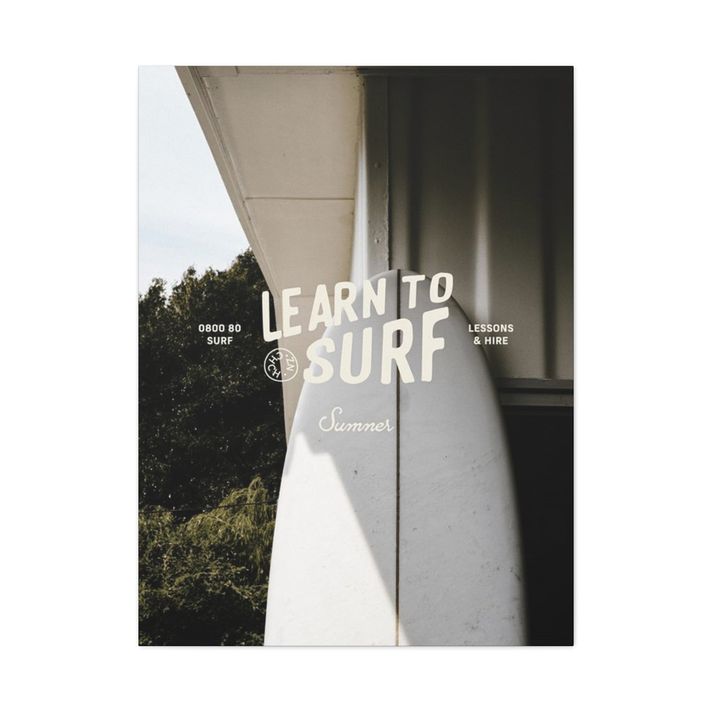 Learn To Surf Poster Wall Art & Canvas Prints