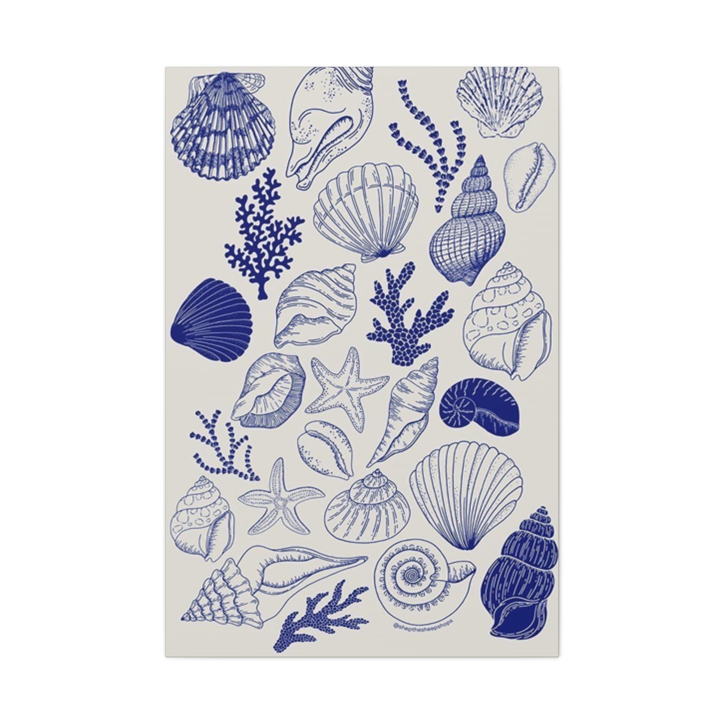 Purple Sea Shell Shape Poster Wall Art & Canvas Prints