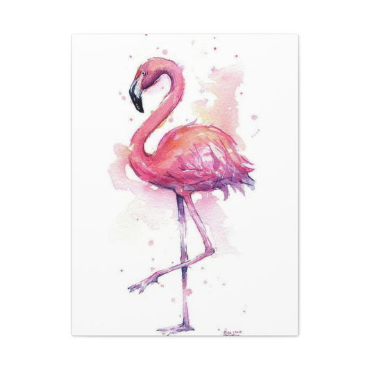 Flamingo Pink Watercolor Wall Art & Canvas Prints