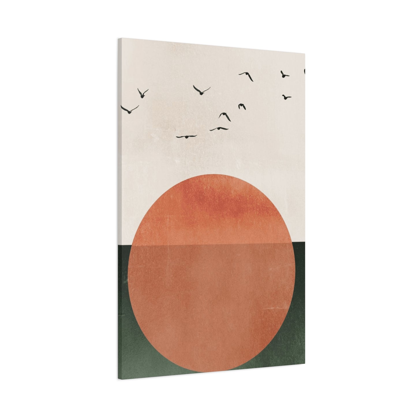 Big sun and Flying Birds Wall Art & Canvas Prints