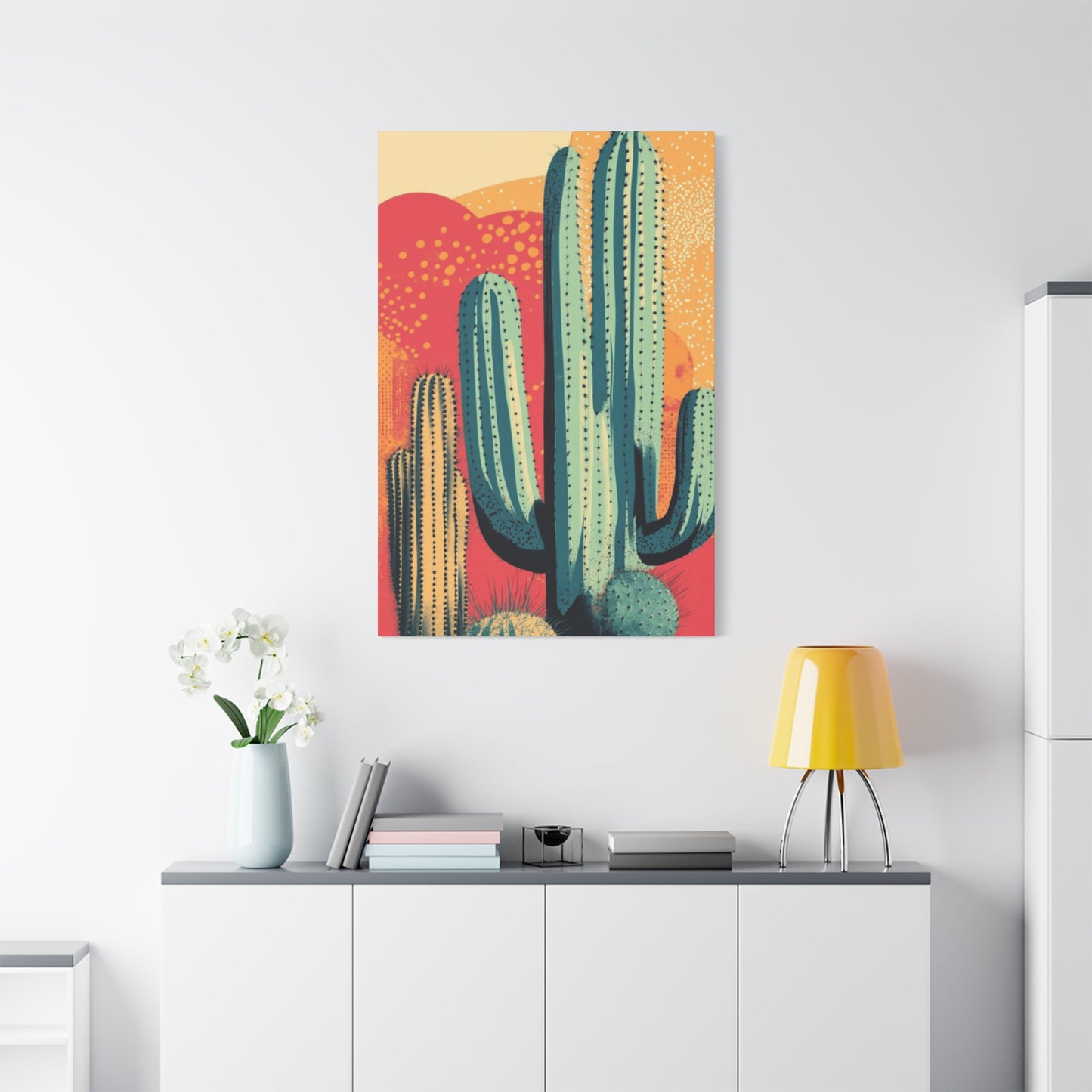 Bright Cactus Painting Wall Art & Canvas Prints
