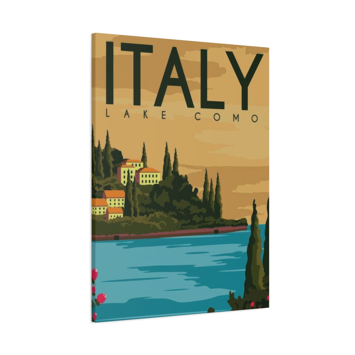 Lake Como Italy Yellow Wall Art & Canvas Prints