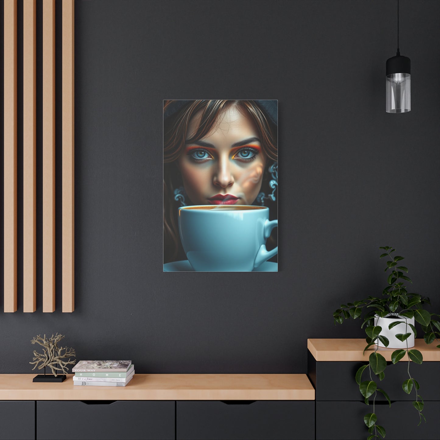 Caffeine Reverie Canvas Wall Art & Canvas Print