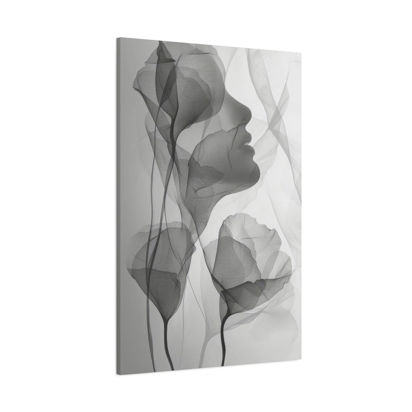 Flowers Light Grey Wall Art & Canvas Prints