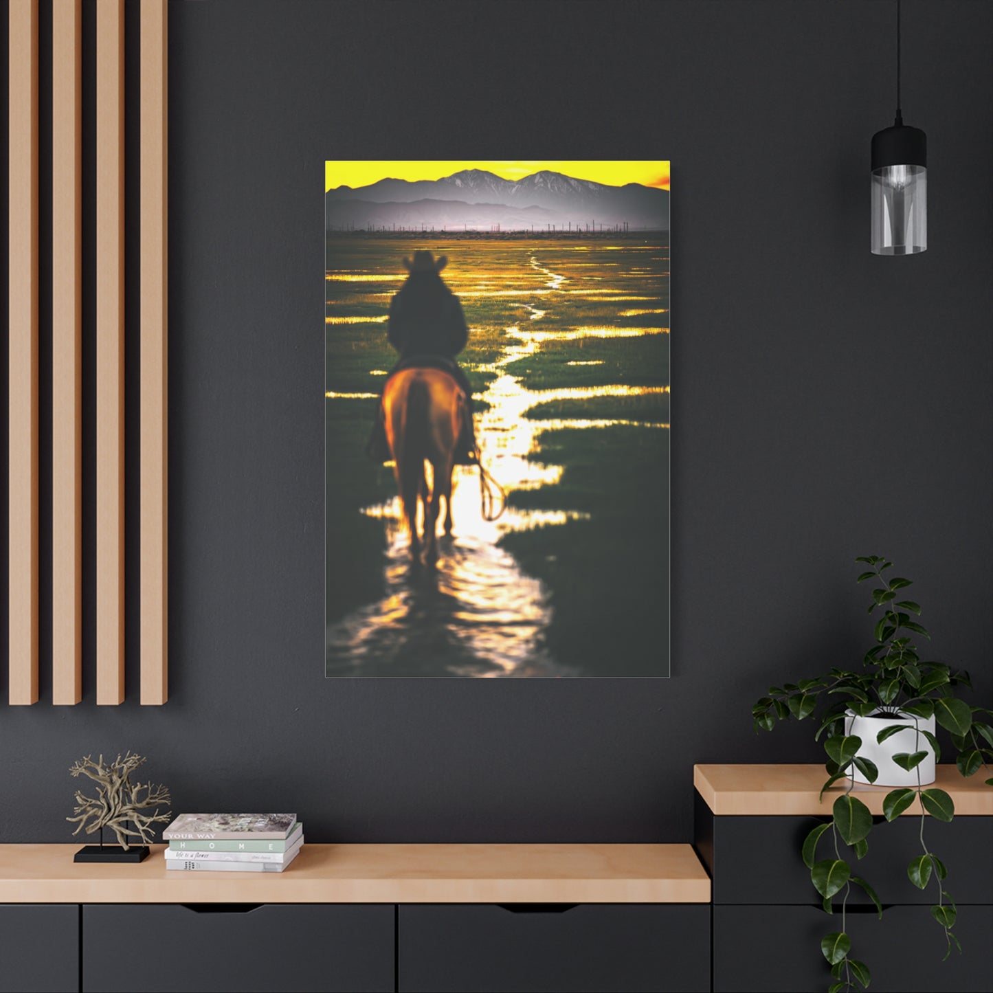 Sunrise Plains Rider Wall Art & Canvas Print