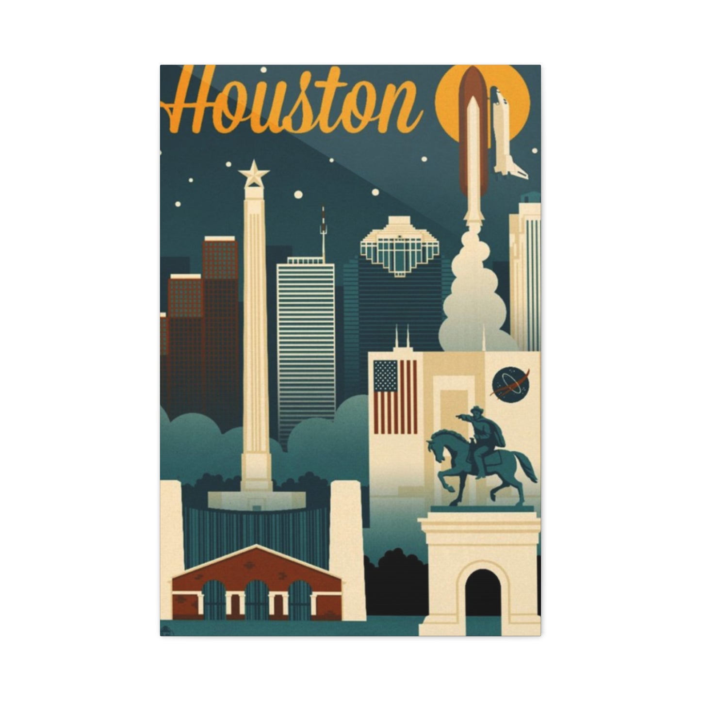Beautiful Houston Skyline Wall Art & Canvas Prints