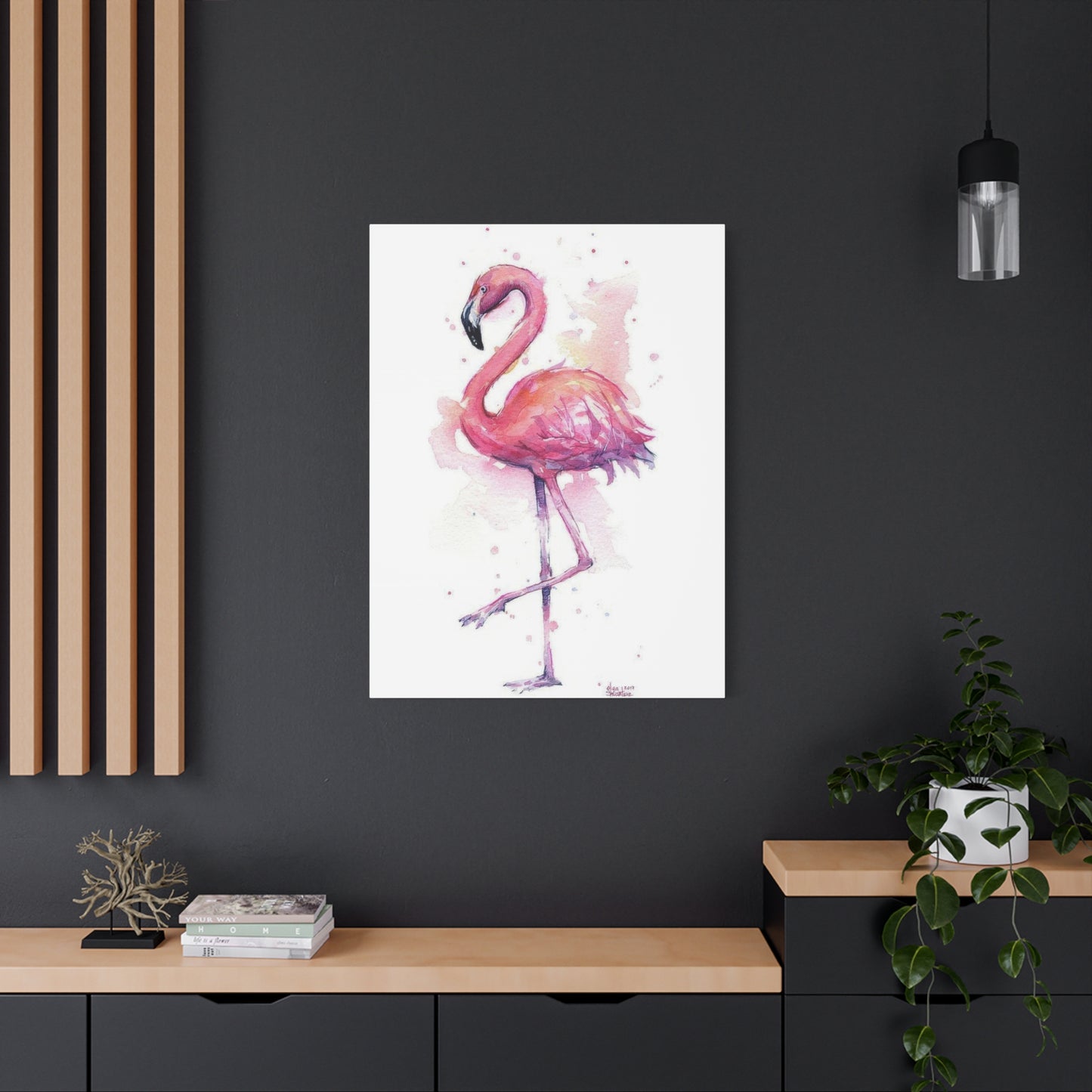 Flamingo Pink Watercolor Wall Art & Canvas Prints