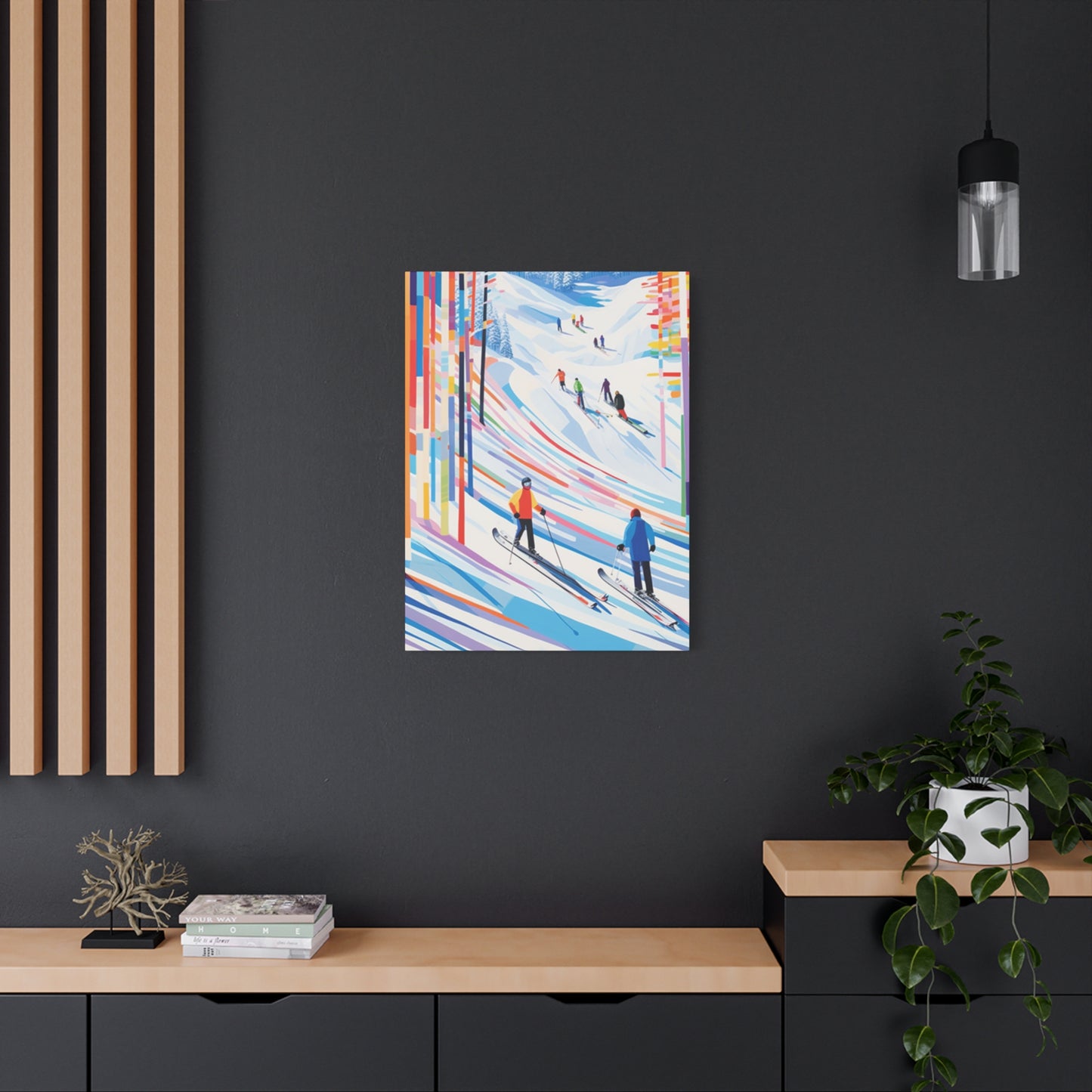 Long Skiing Path Wall Art & Canvas Prints