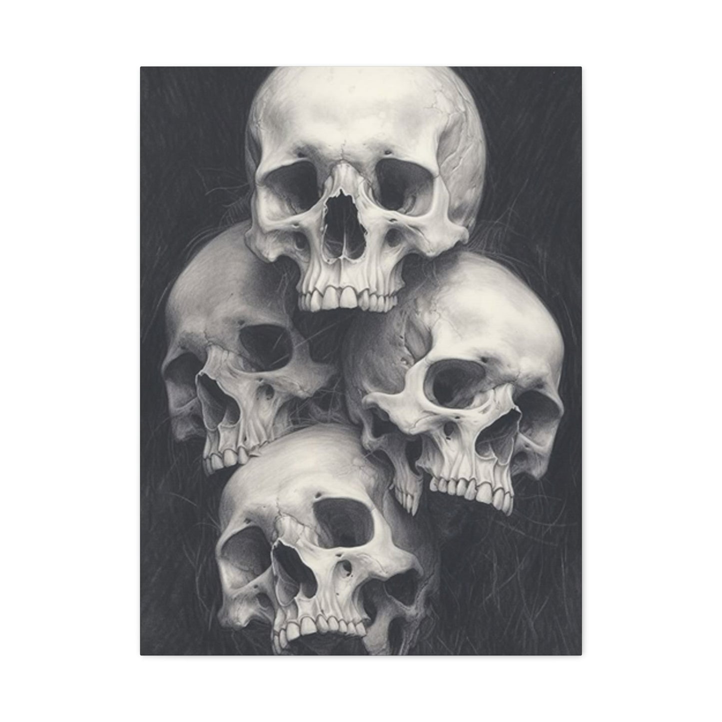 Four Scary Skulls Wall Art & Canvas Prints