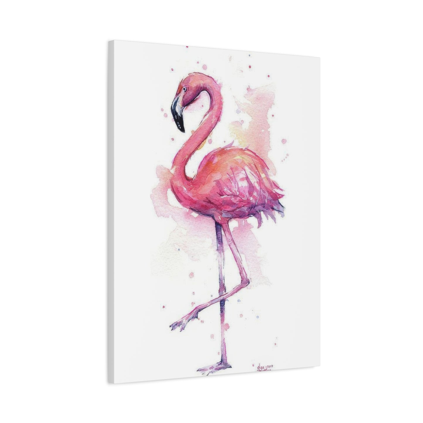 Flamingo Pink Watercolor Wall Art & Canvas Prints