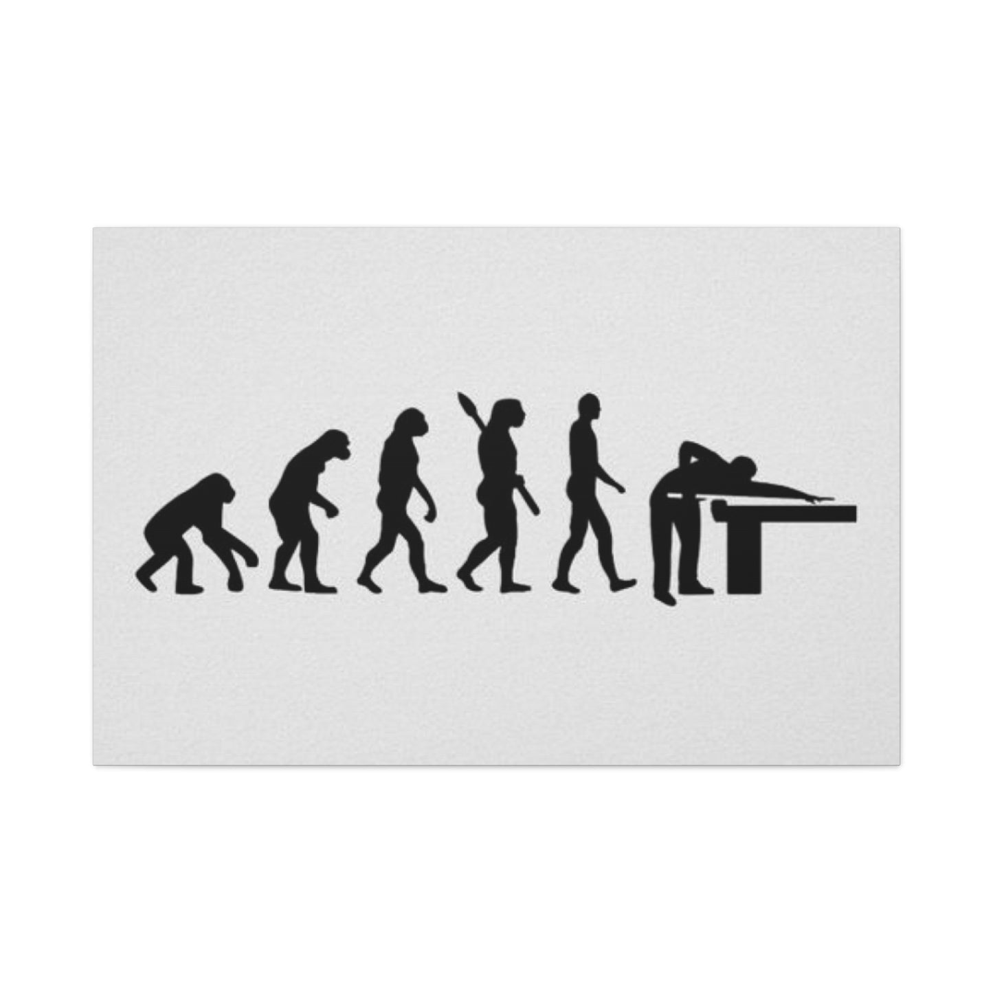 Evolution to Playing Pool Wall Art & Canvas Prints