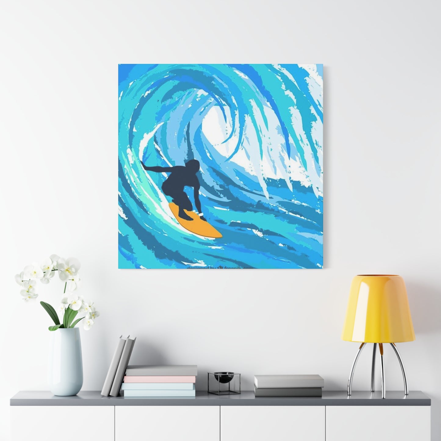 Abstract Surfing Waves Wall Art & Canvas Prints