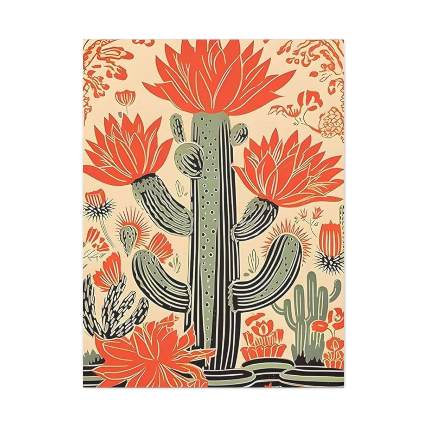 Flower On A Cactus Wall Art & Canvas Prints