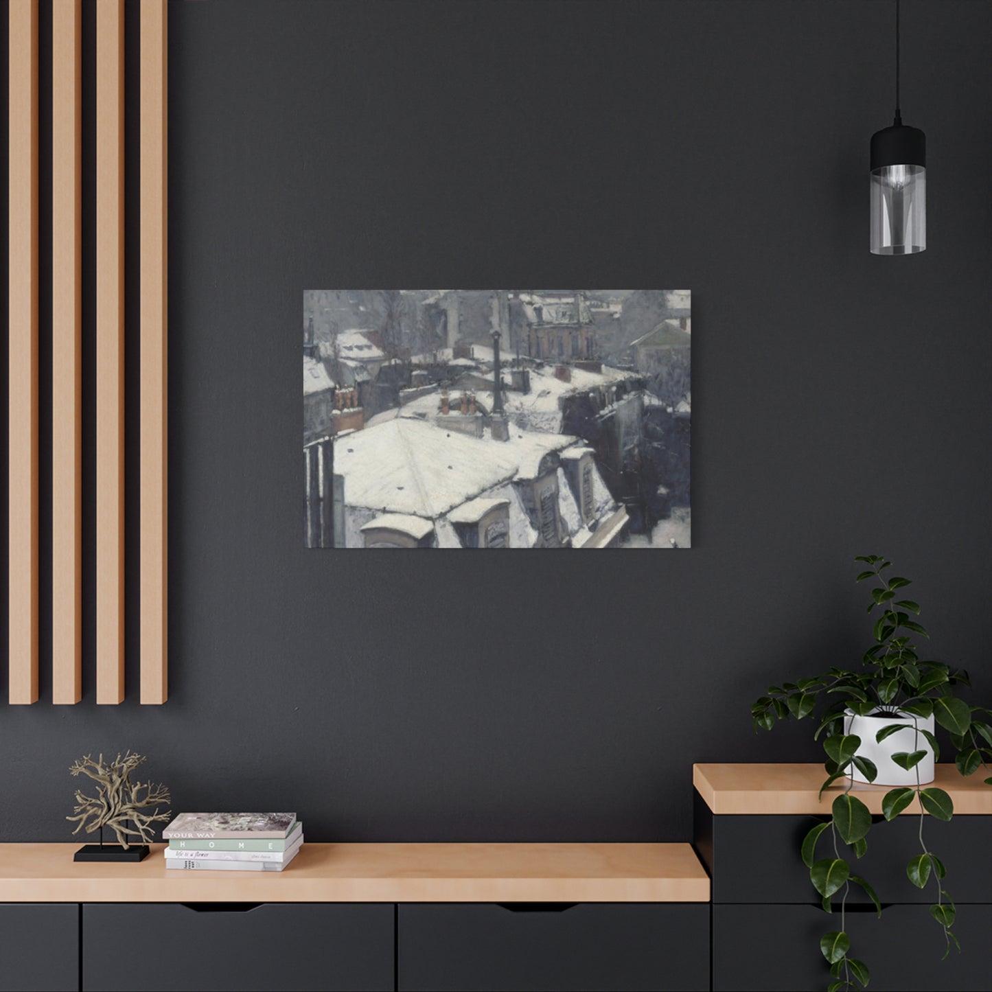 Gustav Snowfall Painting Wall Art & Canvas Prints