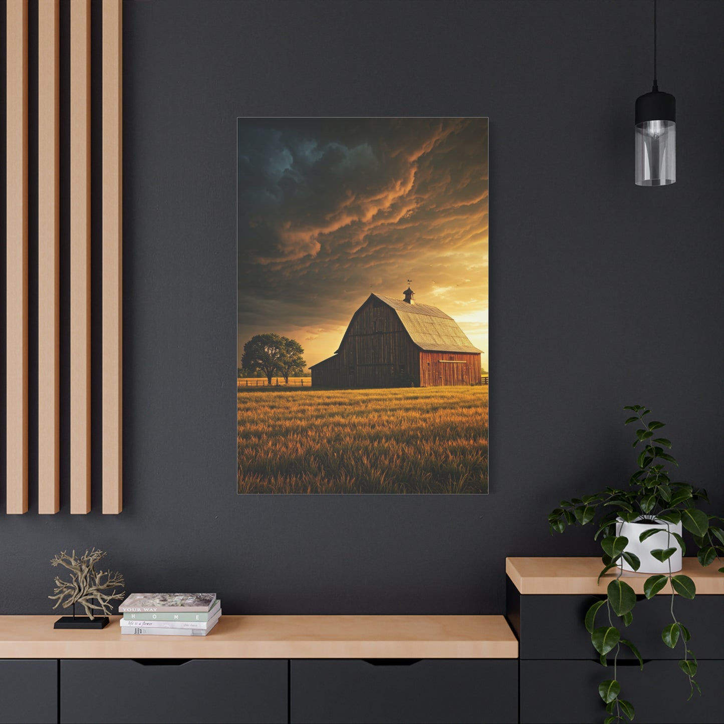 Sunset Prairie Barn Wall Art & Canvas Prints
