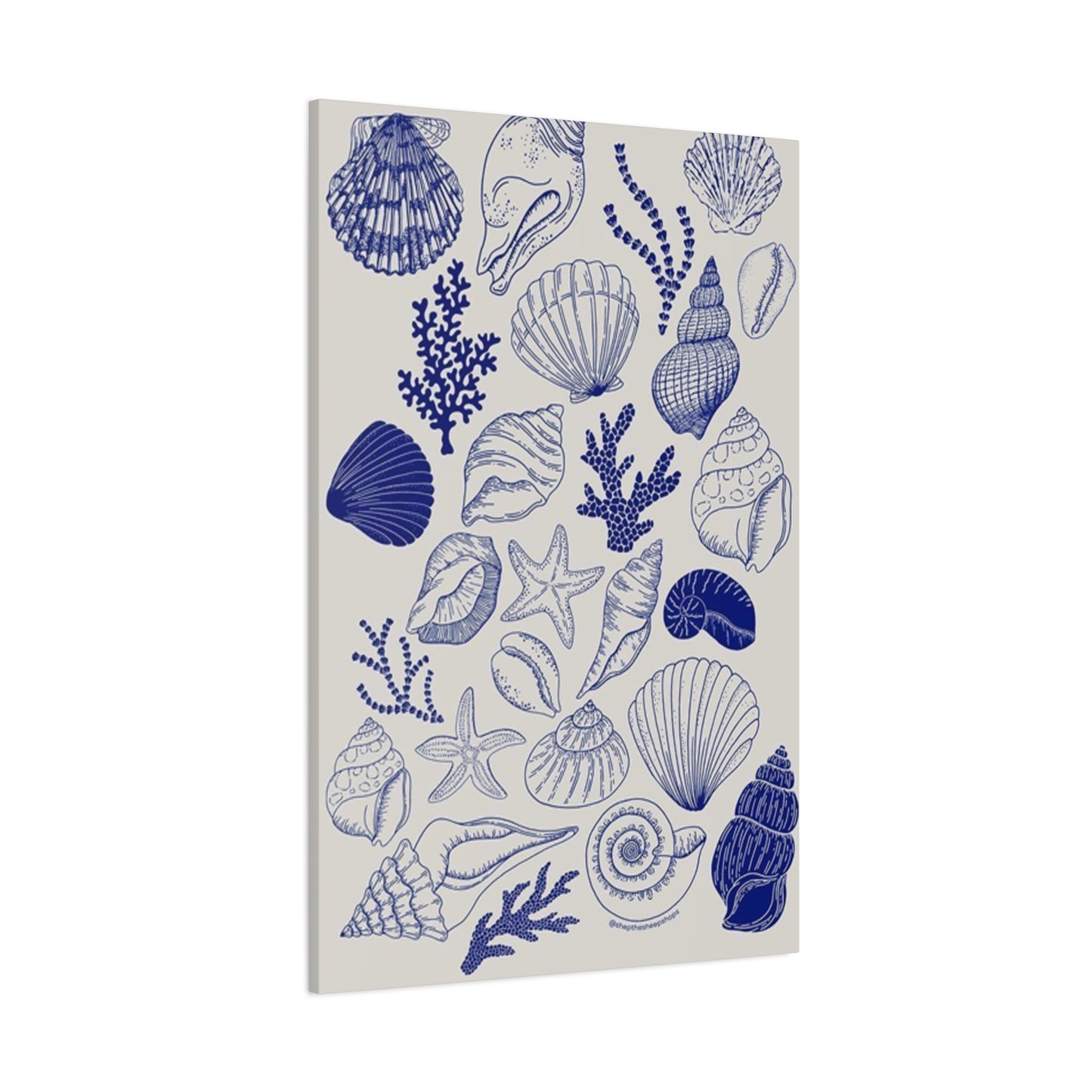 Purple Sea Shell Shape Poster Wall Art & Canvas Prints