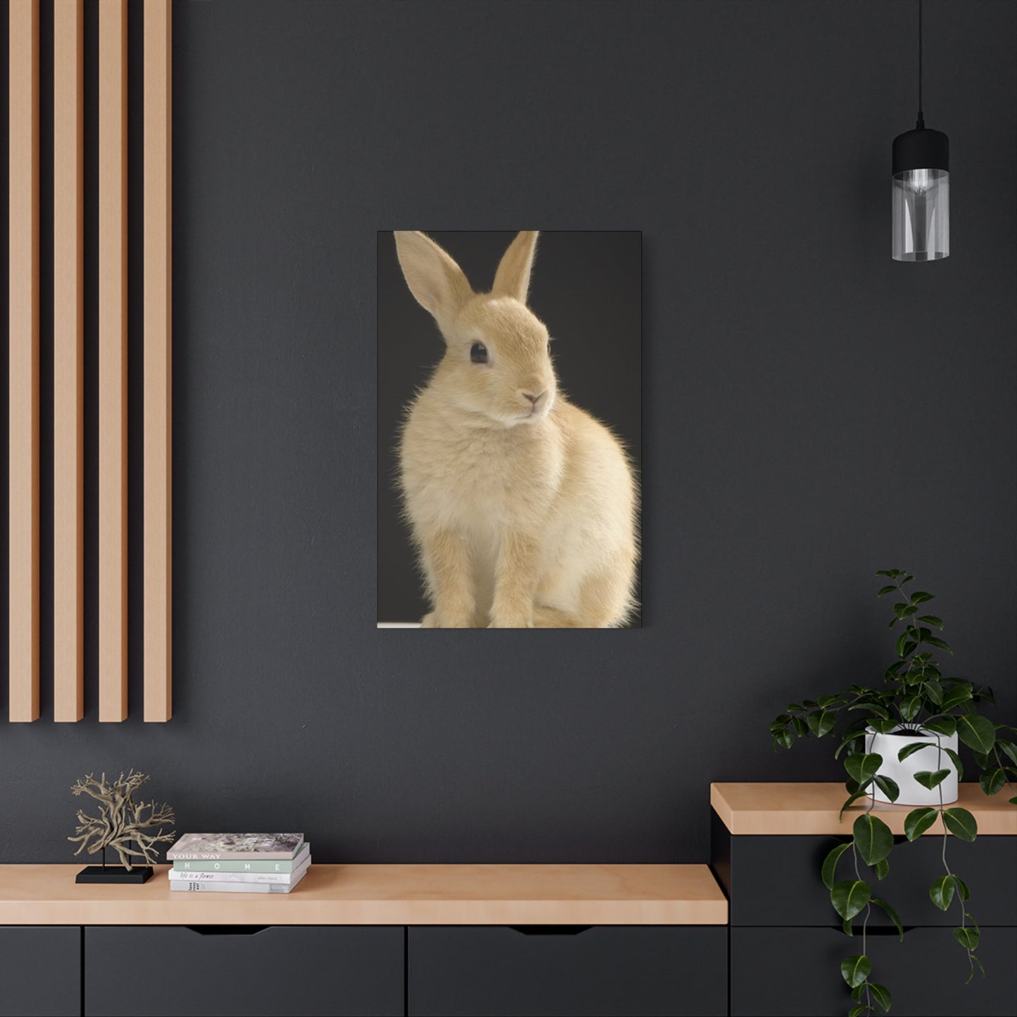 Small White Rabbit Wall Art & Canvas Prints