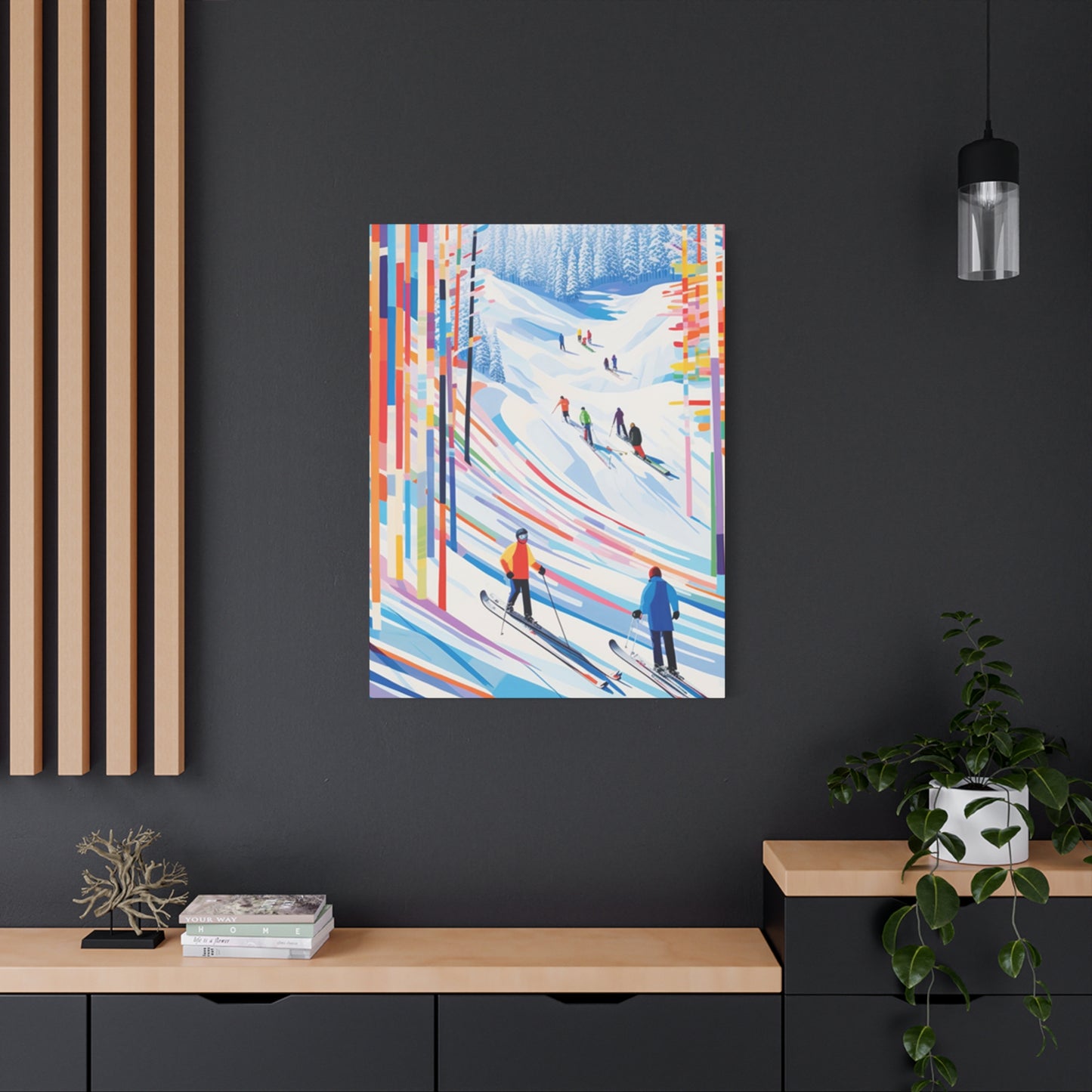 Long Skiing Path Wall Art & Canvas Prints