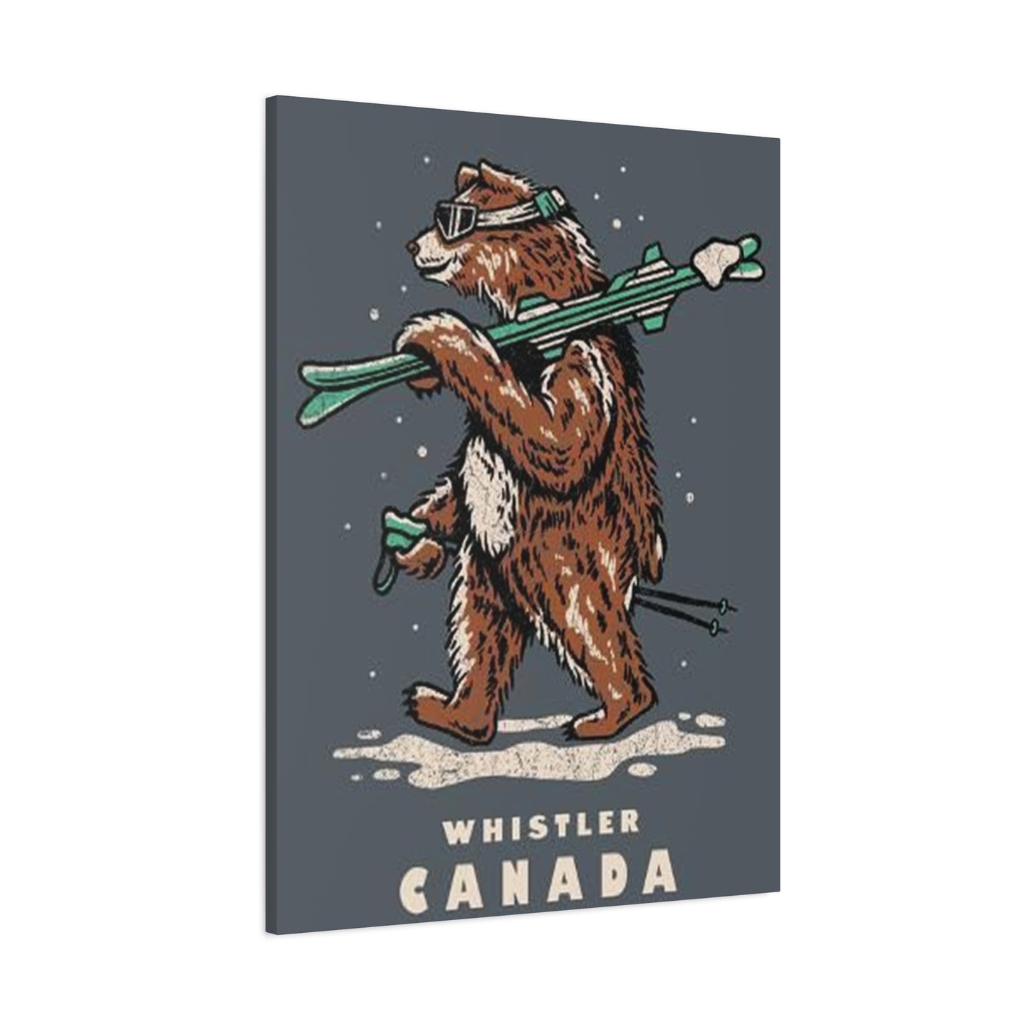Bear Skiing Wall Art & Canvas Prints