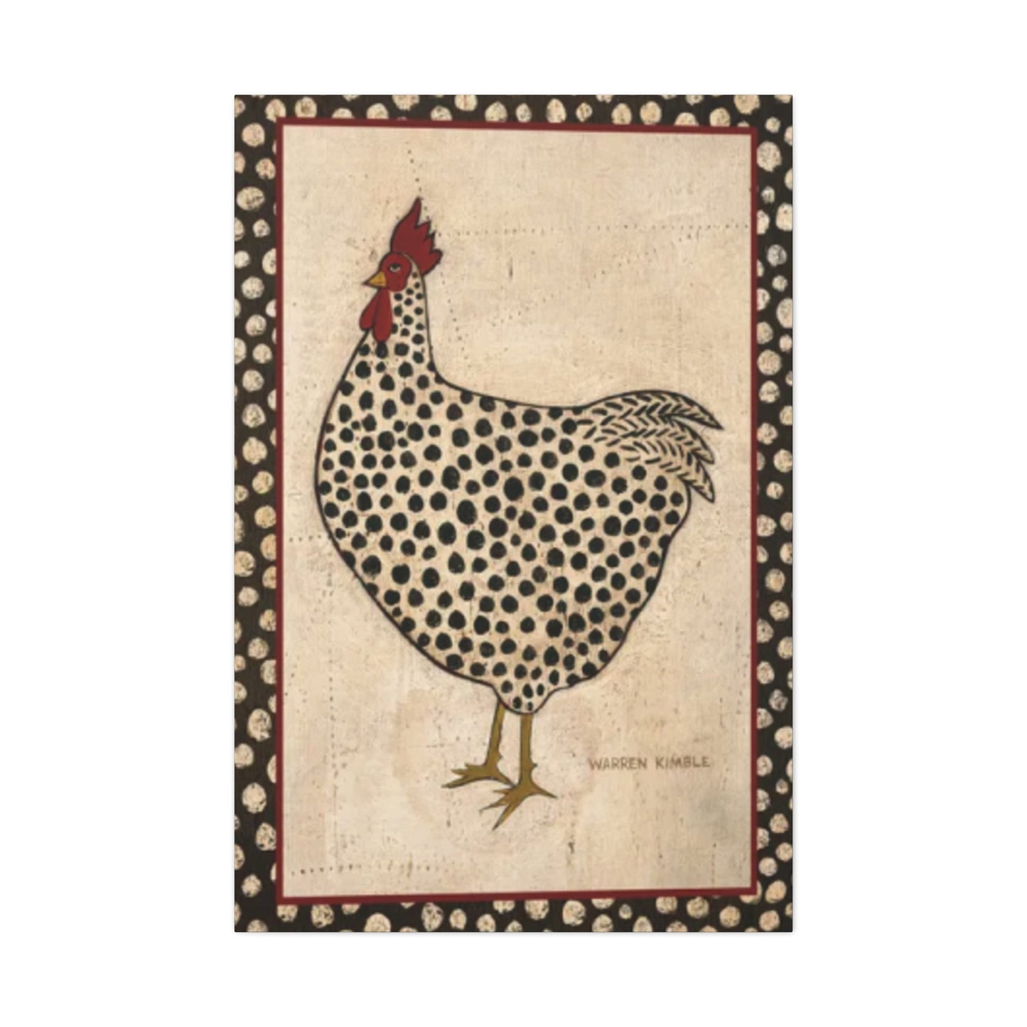Chicken Drawing Kimble Warren Wall Art & Canvas Prints
