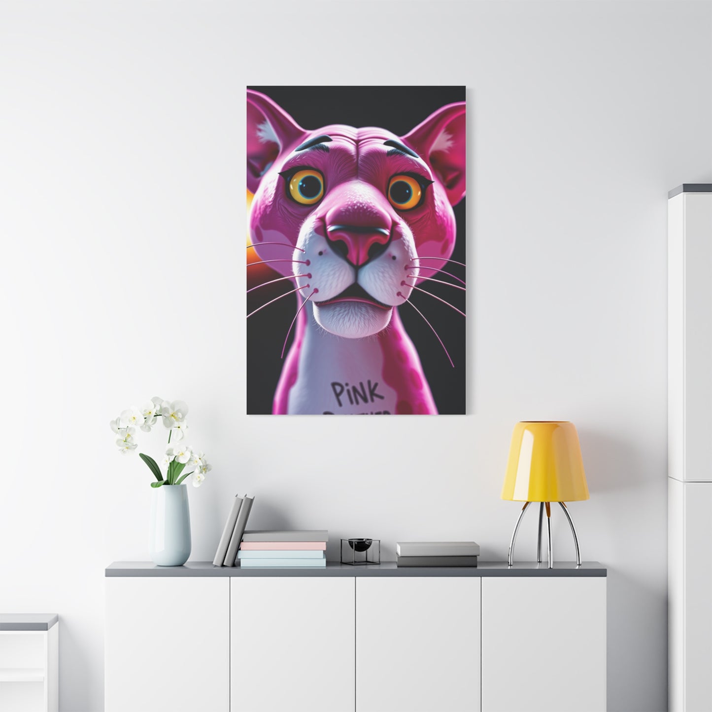 Pink Grace Panther Canvas Wall Art & Canvas Print
