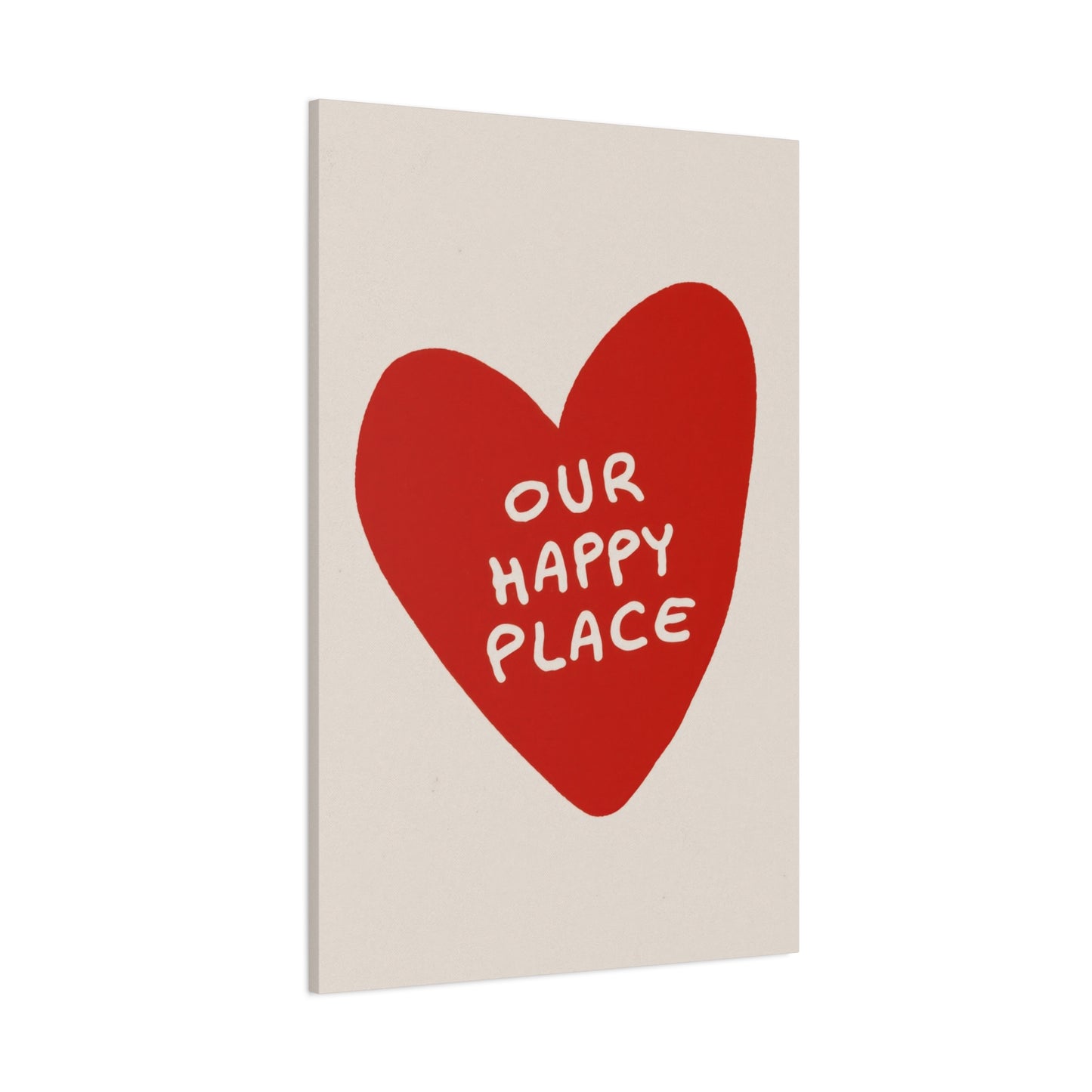 Our Happy Place Red Heart Wall Art & Canvas Prints