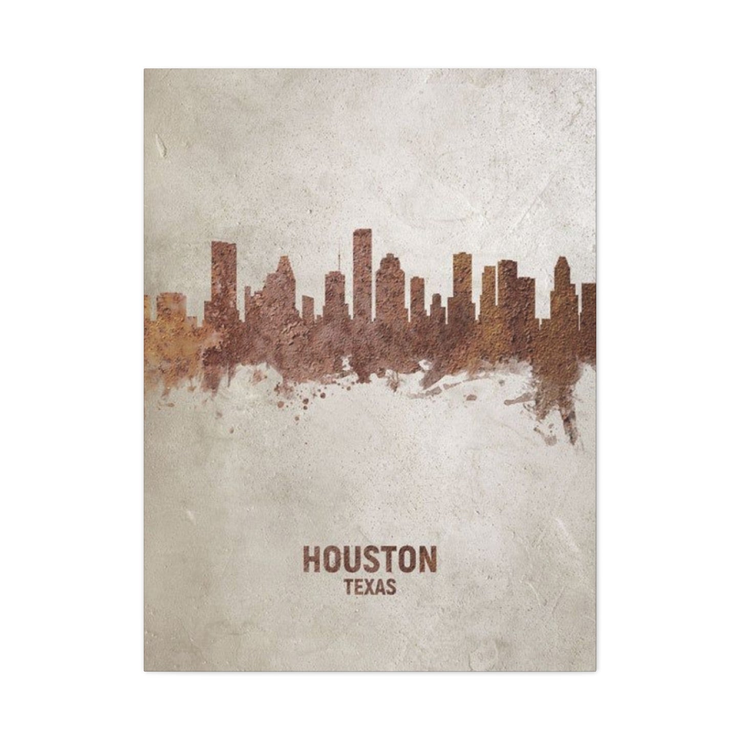 Houston Skyline Painting Wall Art & Canvas Prints