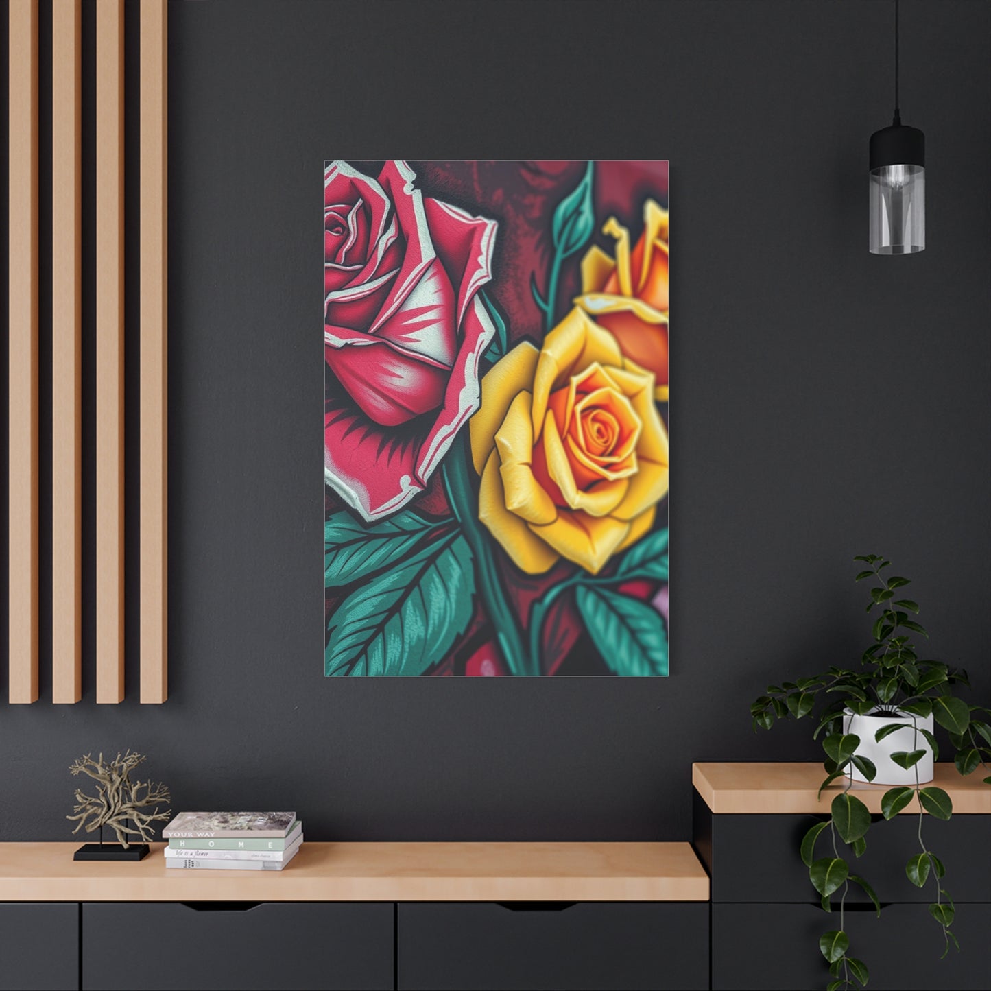 Exquisite Graffiti Blossoms Wall Art & Canvas Print