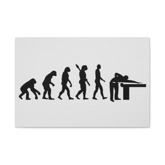 Evolution to Playing Pool Wall Art & Canvas Prints
