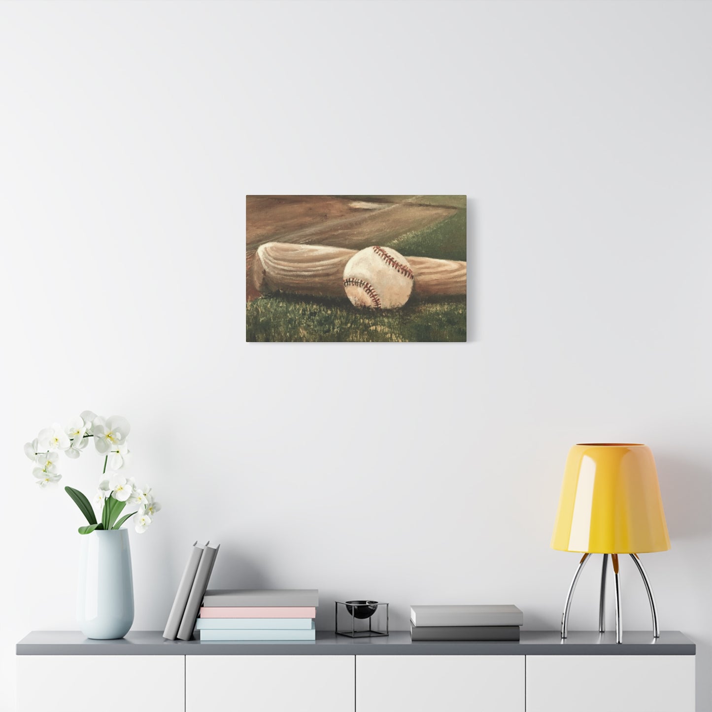 Baseball Bat and Ball Flag Wall Art & Canvas Prints