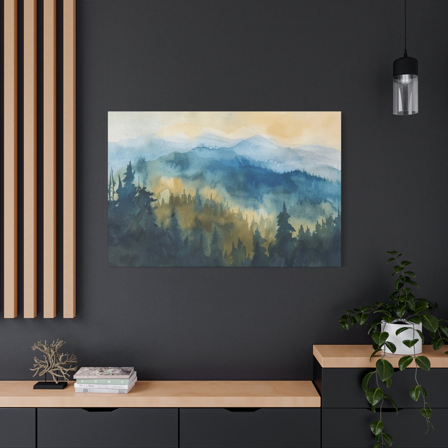 Blue Ridge Forest Water Painting Wall Art & Canvas Prints