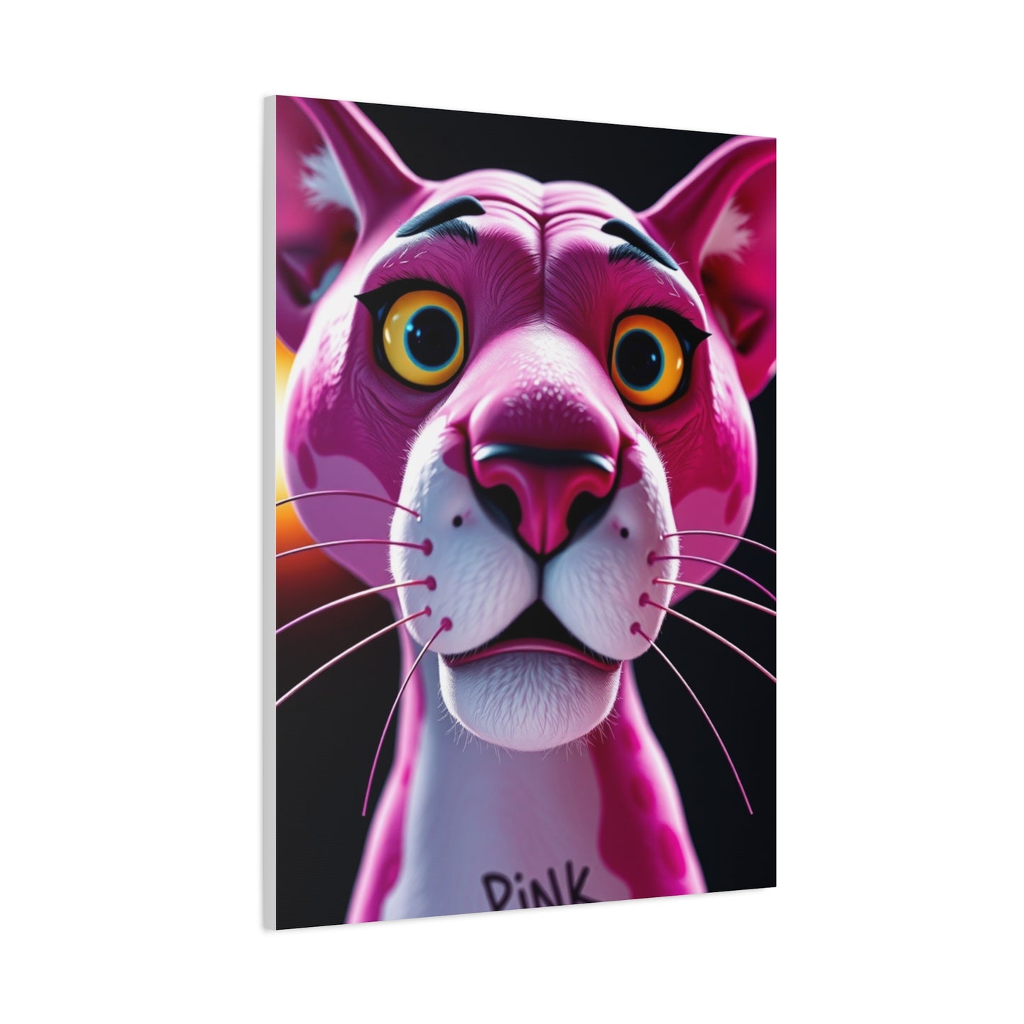 Pink Grace Panther Canvas Wall Art & Canvas Print