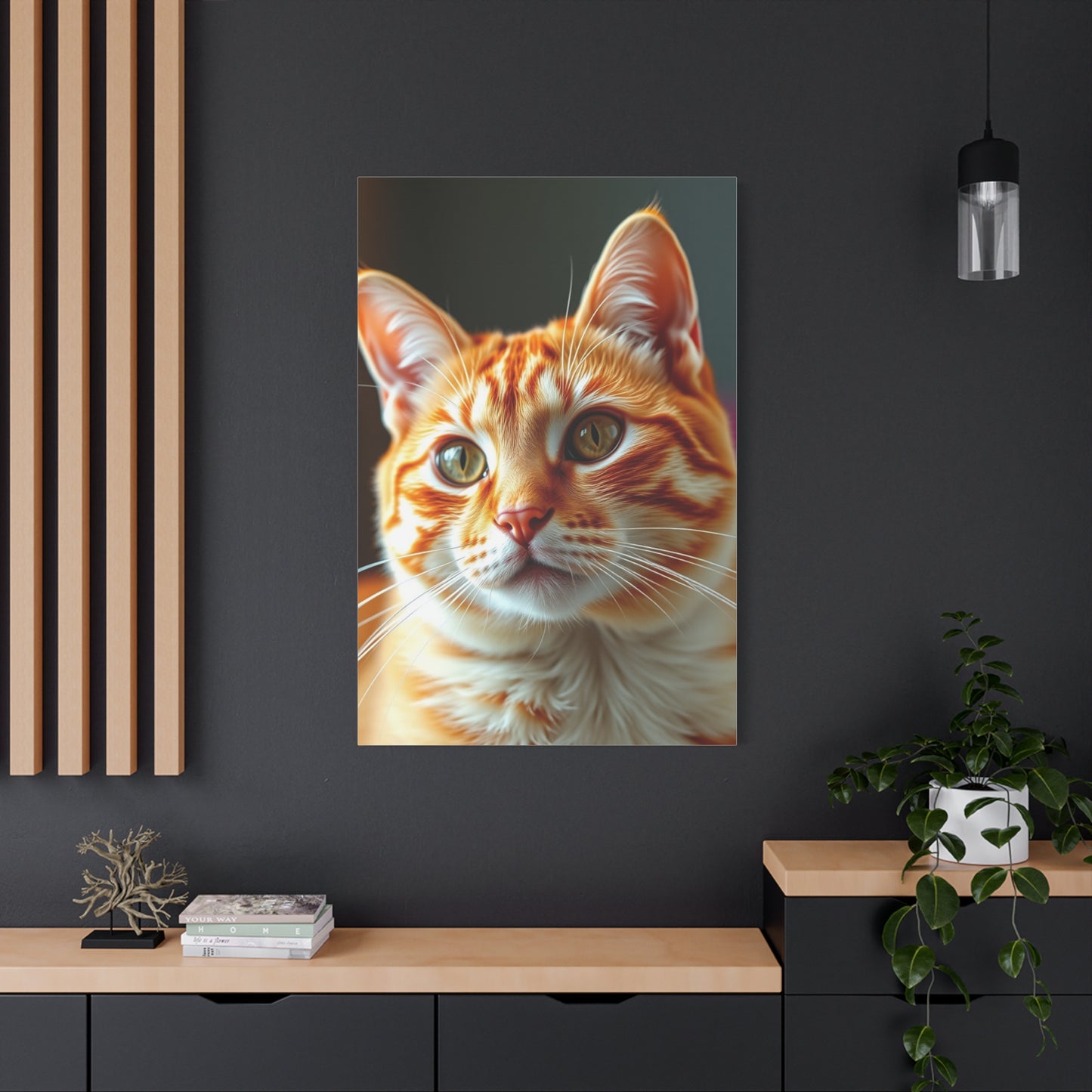 Vision Orange Cat Art Art Wall Art & Canvas Print