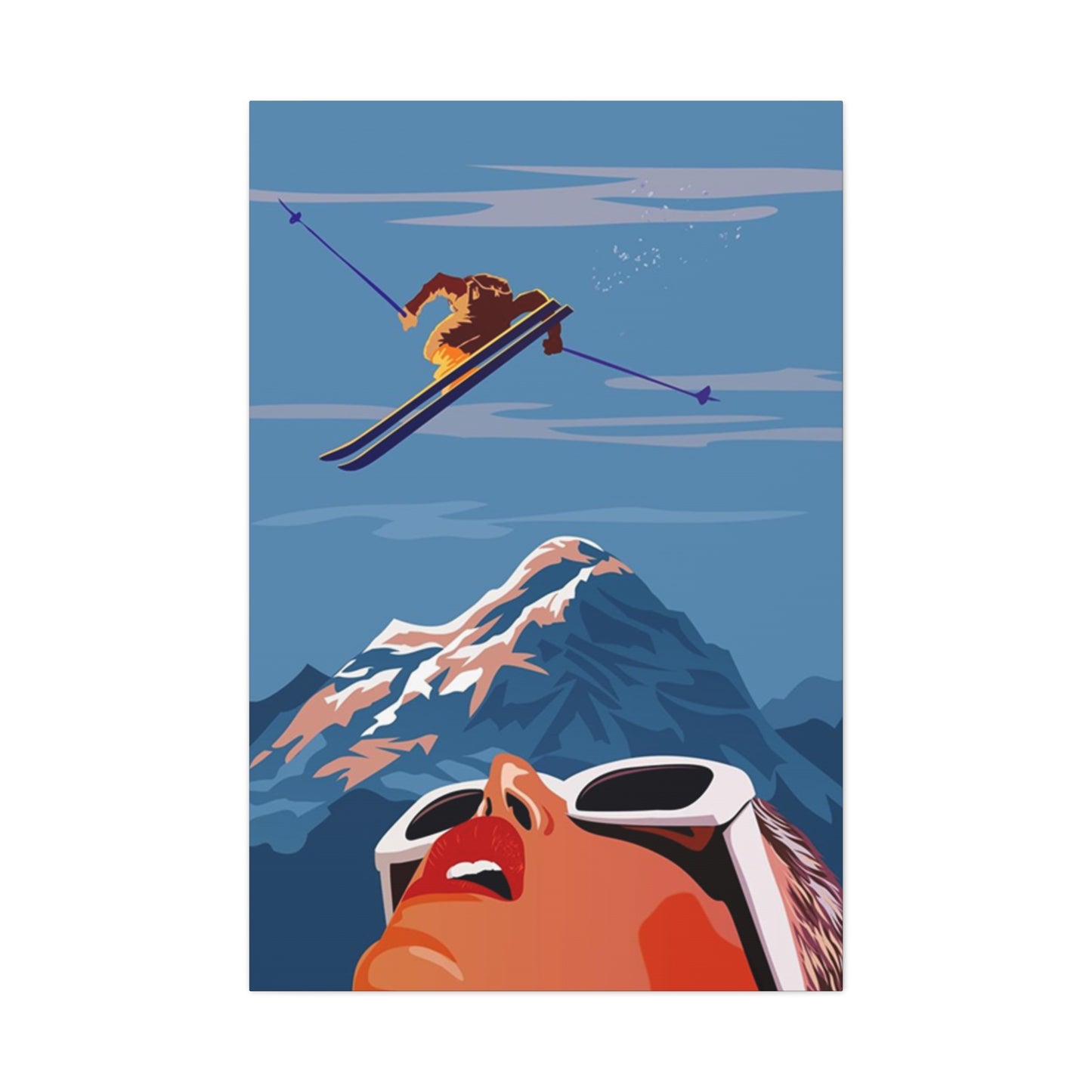 Skiing Poster Wall Art & Canvas Prints