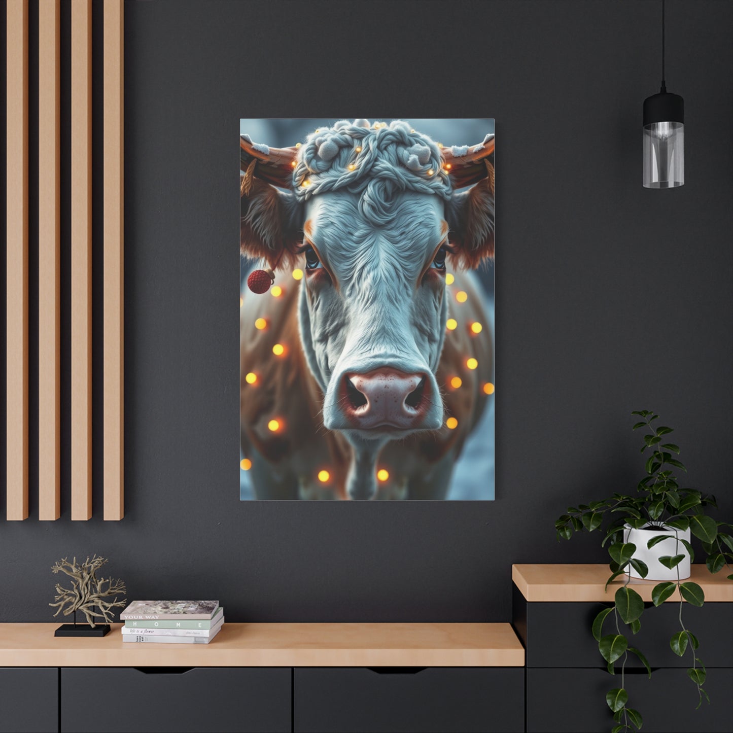 Vision Christmas Cow Art Art Wall Art & Canvas Print