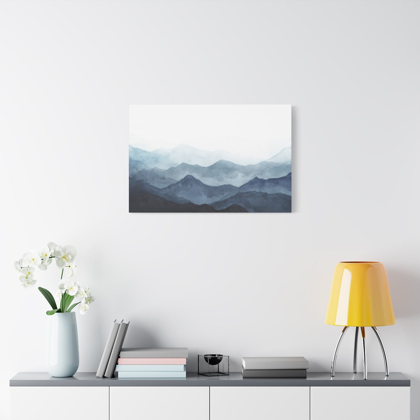 Blue Mountain Peaks Over Clouds Wall Art & Canvas Prints