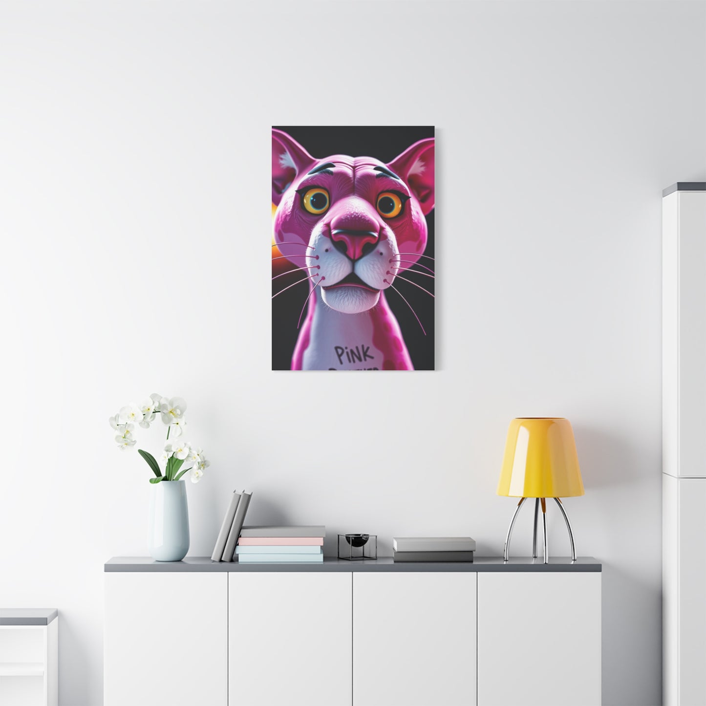 Pink Grace Panther Canvas Wall Art & Canvas Print